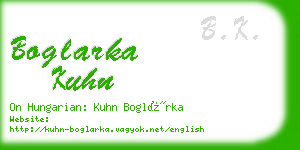 boglarka kuhn business card